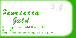 henrietta guld business card